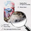 Art asiatique majestueux Mont Fuji III - horloge murale cylindrique asiatique en métal, horloge murale rose-105567930
