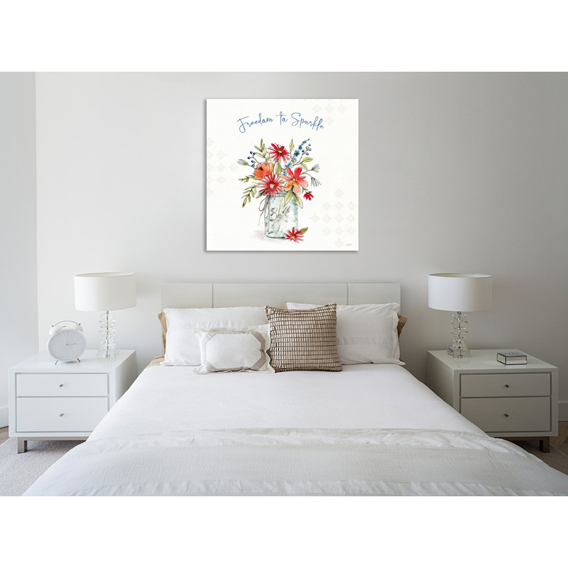 «Americana Mood V», toile tendue par Anne Tavoletti, H 48 po x l 48 po x P 1,5 po