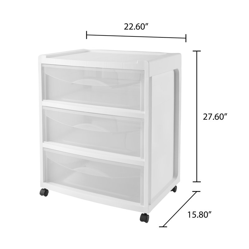 3 Drawer Storage Drawer