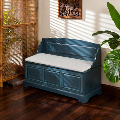 Banc de rangement pour chaussures avec rangement caché et coussin