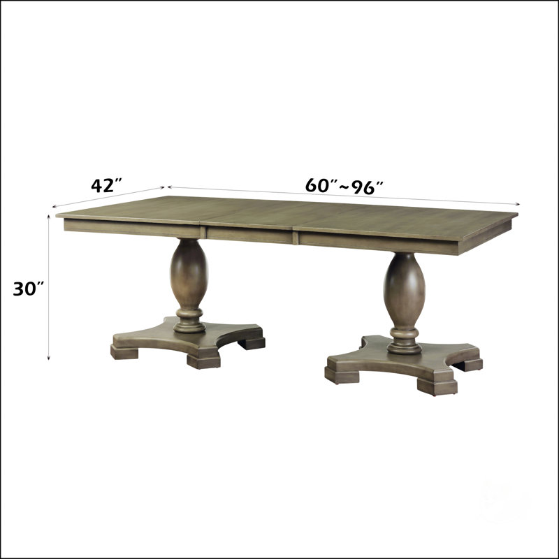 Gray Oak Finish Dining Table