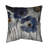 Blue blurry flowers - 16"x16" Throw pillow - Poly twill - Print on demand-74375734-116084843