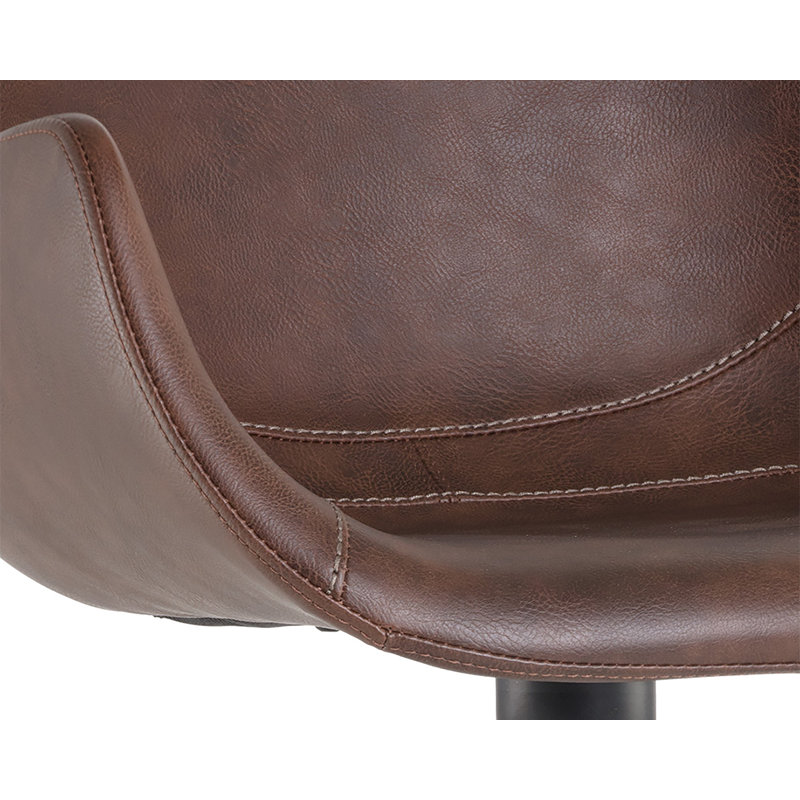 Owen Swivel Upholstered Stool with Metal Frame, Gray, Counter Stool (26" Seat Height)