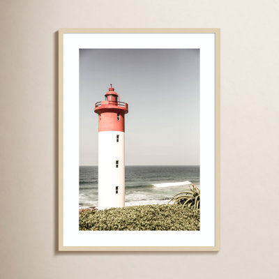 Oyster Box Lighthouse by Shot by Clint Wood Framed Wall Art Print