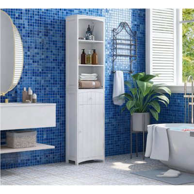 Armoire de rangement pour salle de bain, unité de rangement autoportante pour salle de bain