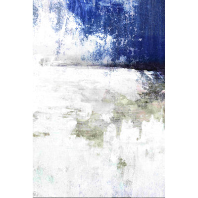 " Blue And Tan " Painting Print