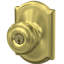 Georgian Knob with Camelot Trim Keyed Entry Lock-1718571638