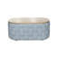 Table basse en chenille bleu sarcelle clair