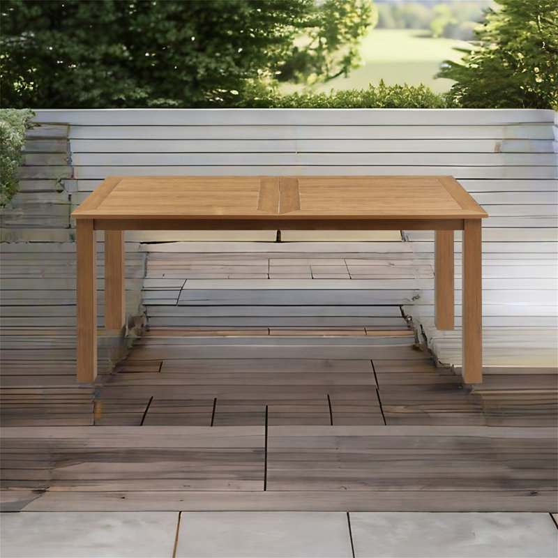 Table de salle à manger en plastique, Teck clair