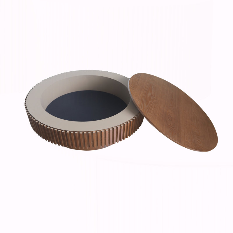 Table basse ronde avec rangement 39,37 po