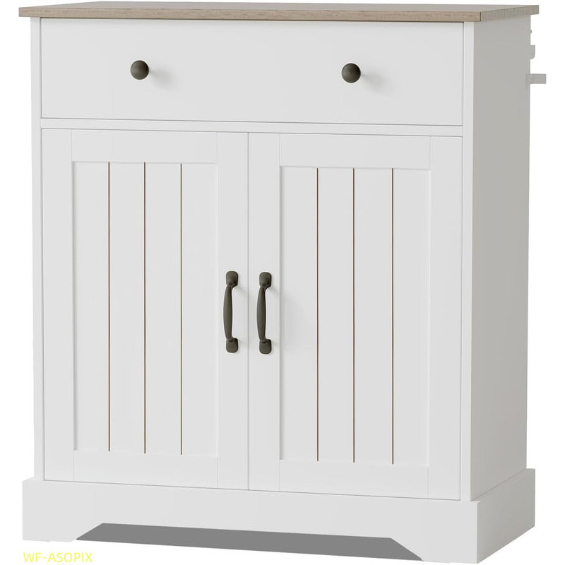 Buffet blanc 29,5 "avec tablettes réglables - Bar à café et rangement