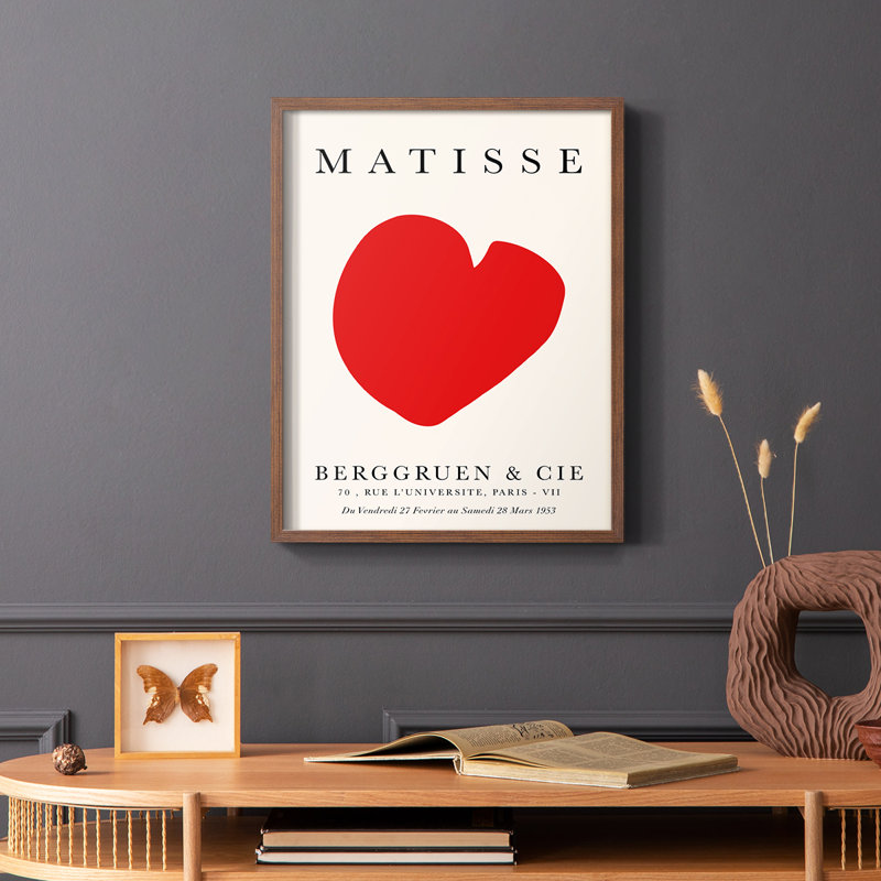 Matisse CCXV III, reproduction encadrée - bois massif, H 10 po x l 8 po, Brun