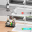 304 Sponge Holder for Kitchen Sink - Kitchen Sink Caddy with High Brush Holder & Soap Dispenser-112888109