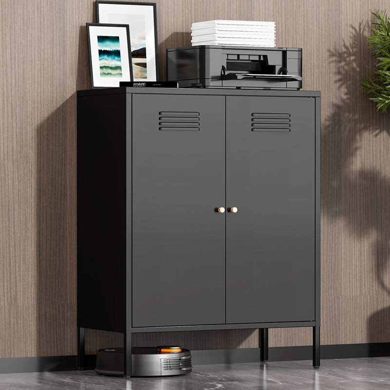 Alleyne Metal Accent Cabinet, Black