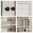 86.7'' H X 94.48'' W Book Cabinet Storage Bookcase Set-1942341836