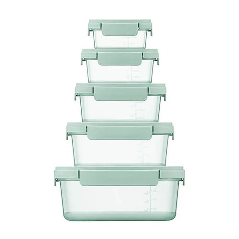  NestnLock 5-Piece Container Set - Sage, Green