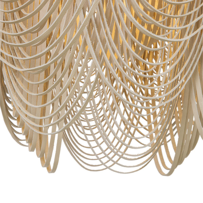 Extra Large Leather Fringe Flushmount Chandelier