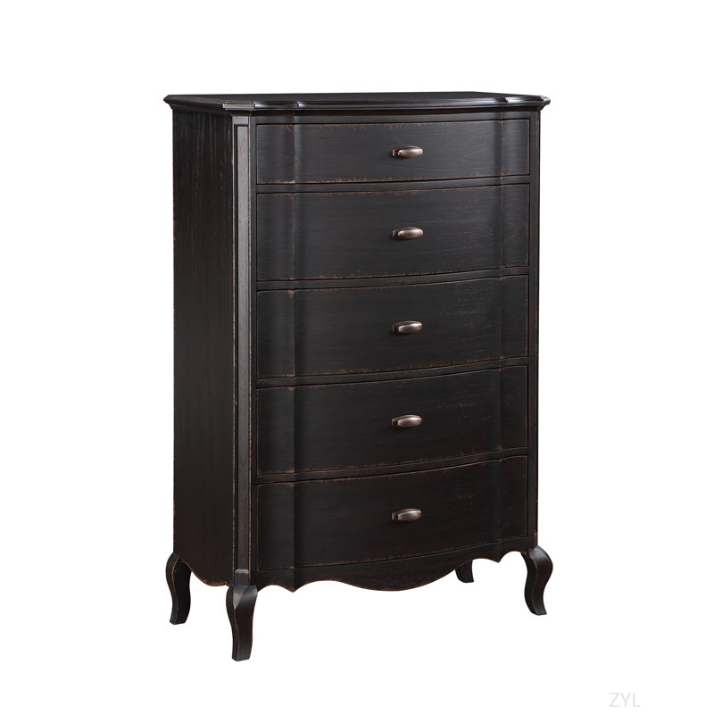 Commode à finition noire antique