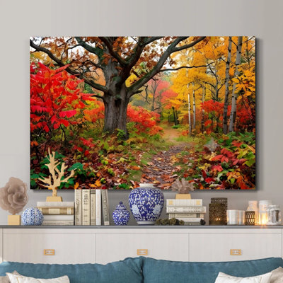"Autumn Forest Path", art sur toile encadré