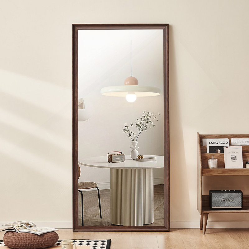70*32 inch full-body floor mirror with Artificial wood frame, elegant design and durability, a must-have for bedrooms, clothing stores and salons