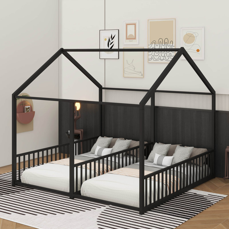 Lits plateforme simple, Noir