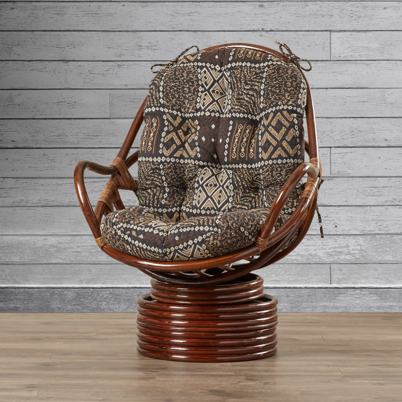 Bolduc Upholstered Swivel Armchair, Congo