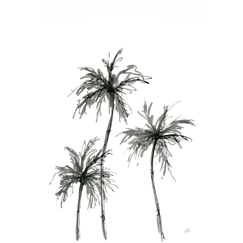 Shadow Palms I by Chris Paschke - 1 Piece Wrapped Canvas Painting, 46cm H x 30cm W x 3.8cm D