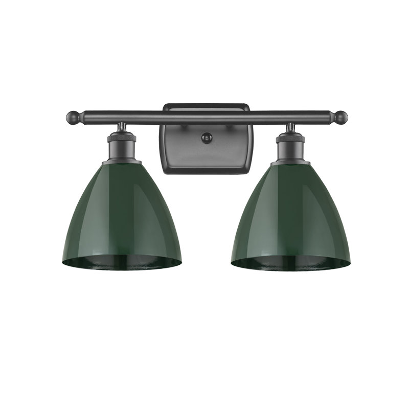 Amylee 2 - Light Dimmable Vanity Light, Green, Oil Rubbed Bronze