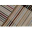 Wool Striped Area Rug in Beige/Black