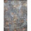 Tapis rectangulaire gris / brun en laine / soie noué à la main-75233309
