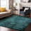 Cerrito AMF559 Premium Machine Washable Teal Rug