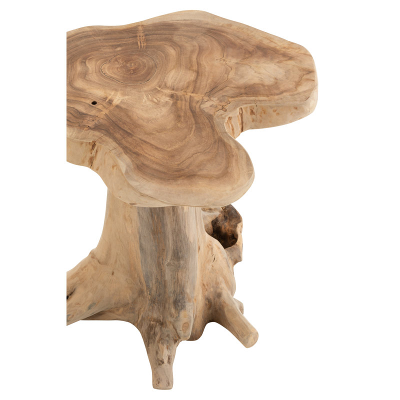 Basquez Solid Wood Abstract End Table