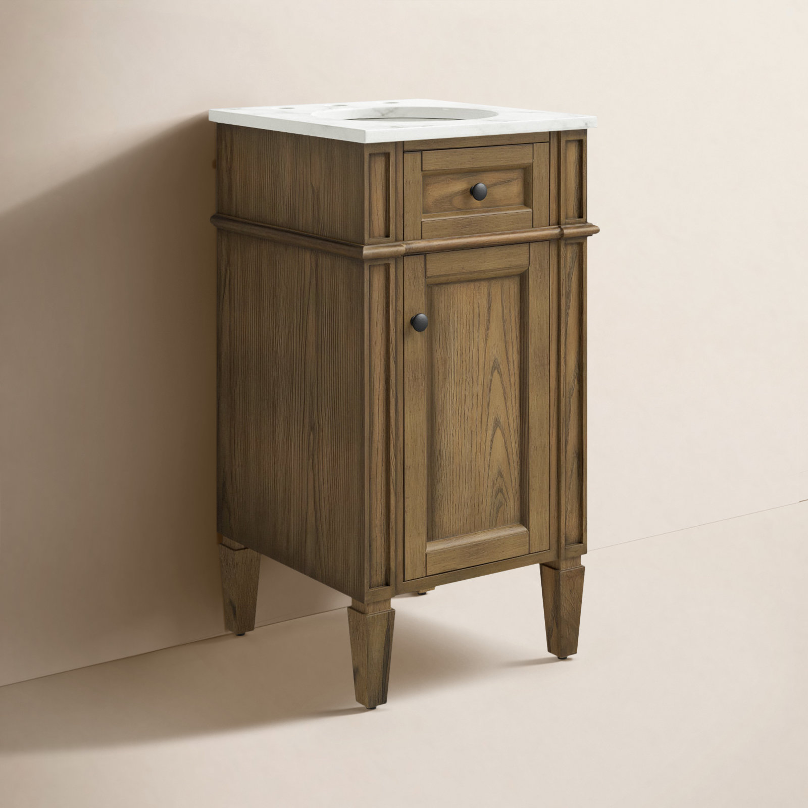 Rivers 18'' Single Bathroom Vanity, Driftwood