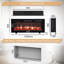 FLAMEKO Wilton Electric Fireplace, Wall Mounted, Recessed, Logs & Crystals Included, 9 Colour Flame Effect, 1.8kW Heater-1073698359