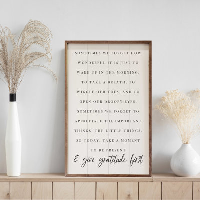 Give Gratitude First White