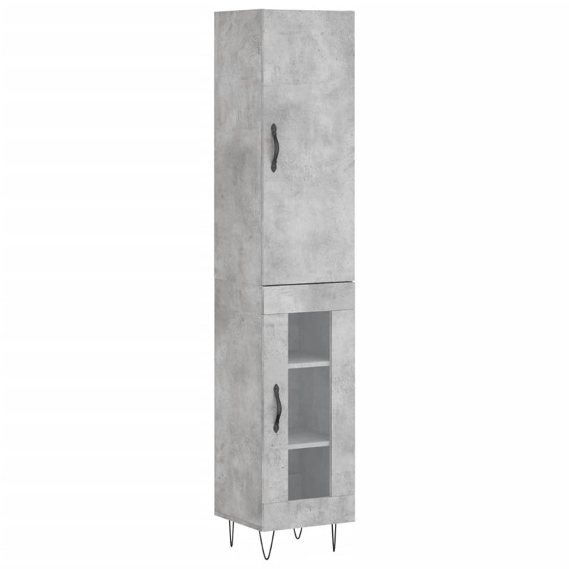 34.5cm Sideboard, Concrete Grey