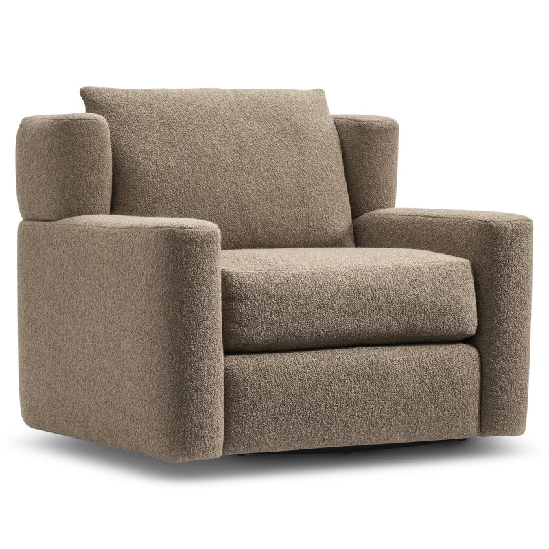 Fauteuil pivotant en tissu Laurent - Sur mesure, 5605-000