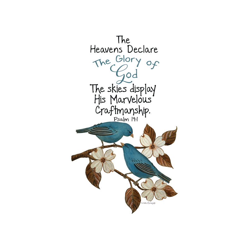 «Indigo Buntings Psalm On Canvas» par Linda Spivey, reproduction, H 12 po x l 8 po x P 1,25 po