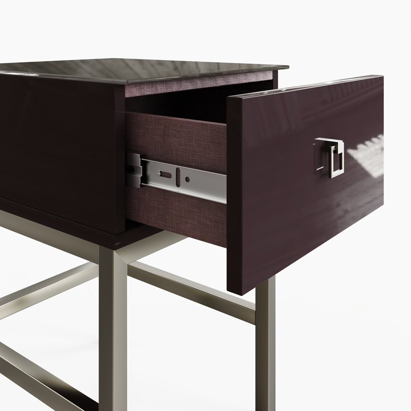 LYRA ALABASTER Side Table, Purple, Purple