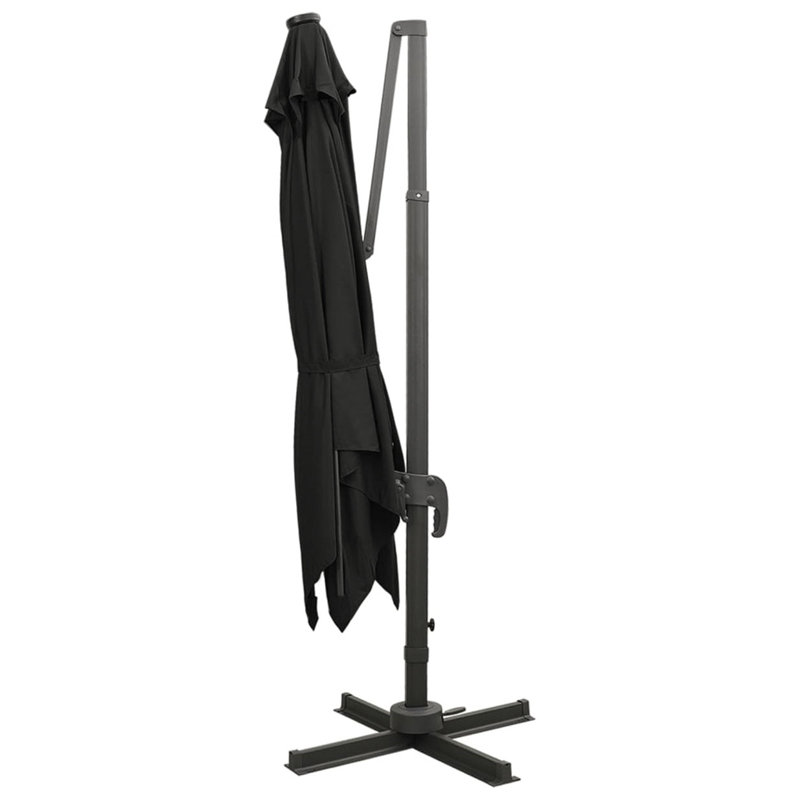 Lucca 300cm Lighted Cantilever Parasol, Black