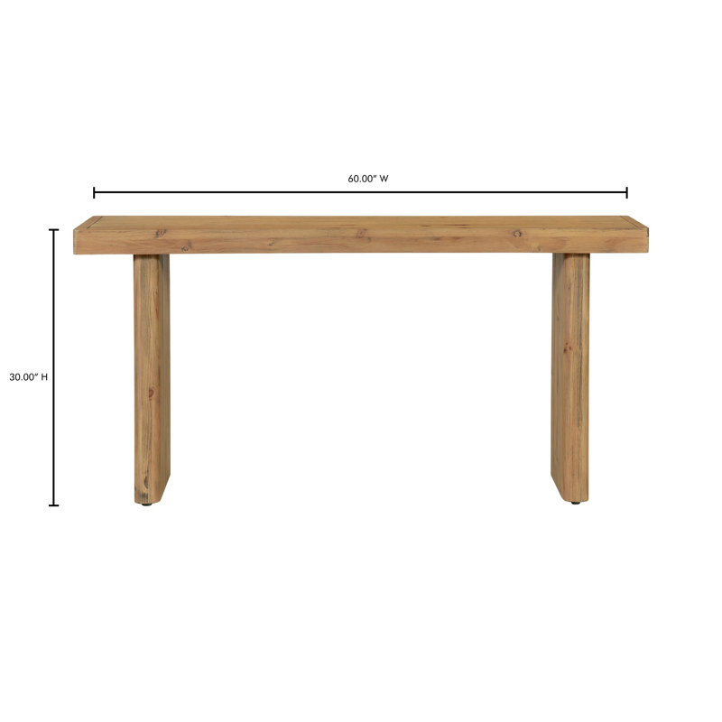 Monterey 60'' W Solid Wood Console Table, Aged Brown