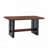 All-MDF Walnut & Black Dining Table - Compact 2-4 Person, Modern