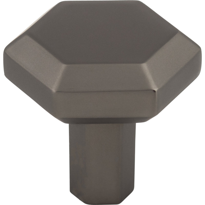 Lydia Square Knob, Ash Gray, 1 1/8" Length