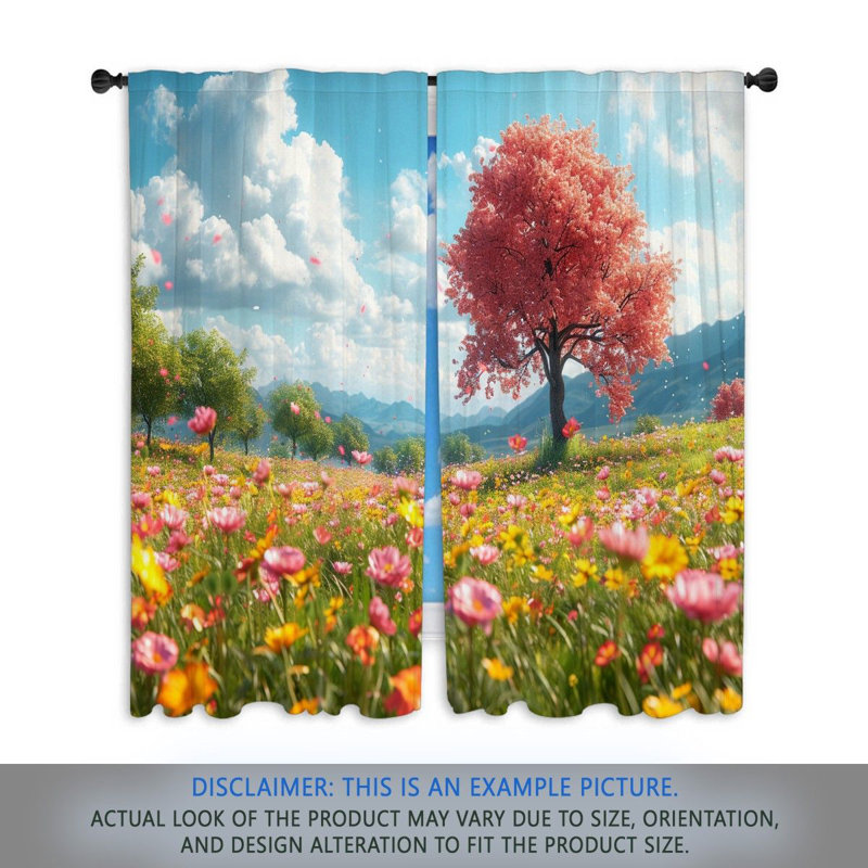 Paire de rideaux obscurcissant en polyester Alieshia, L 40 po x L 52 po