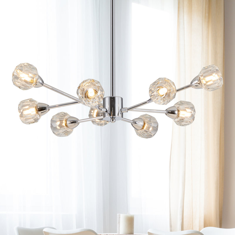 Marthajane 9 - Light Sputnik Chandelier, Chrome