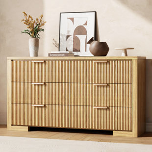 54''W 6-Drawer Dresser, Modern Chest Closet Storage Organizer for Bedroom Living Room Entryway