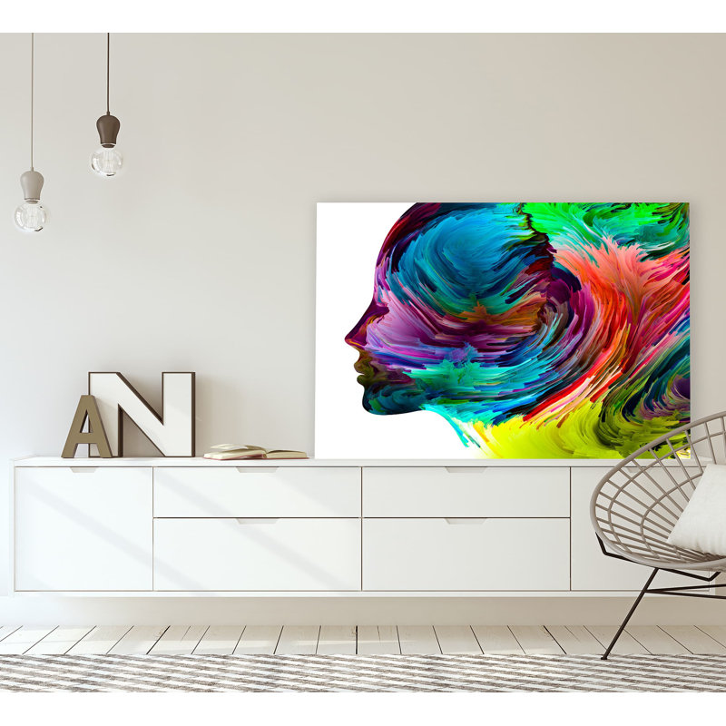 Impression sur toile tendue, "Colorful Colorful Creativité", H 36 po x l 48 po x P 1,5 po