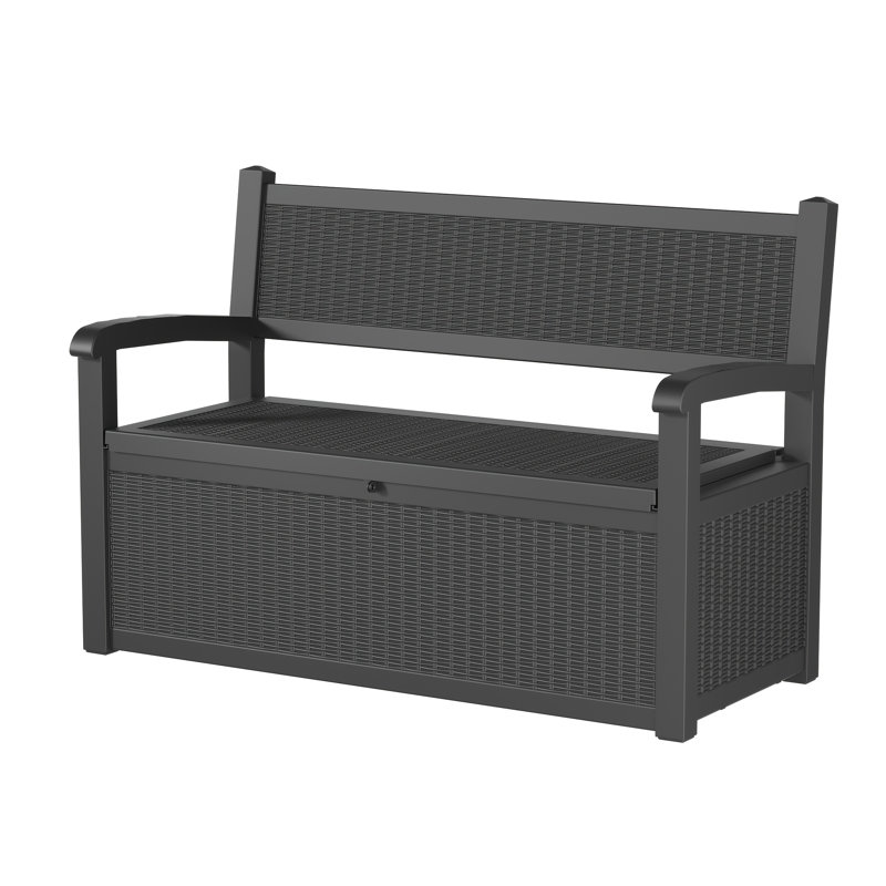 Banc de rangement extérieur 80 gallons, meubles de rangement imperméables et verrouillables pour patio, jardin, porche, outils et coussins