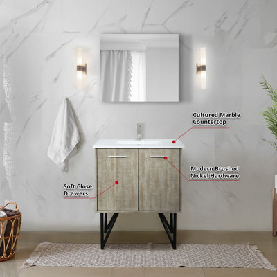 Ensemble de miroir de meuble-lavabo simple l 30 po x P 20 po Lancy