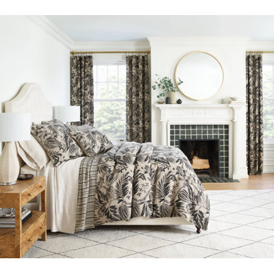 Fira Jacquard Black Coverlet Sham